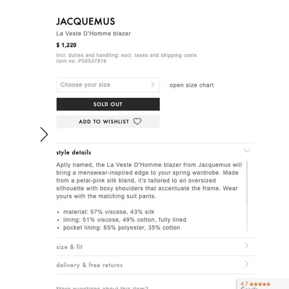 JACQUEMUS La Veste D'Homme blazer